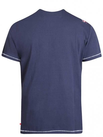 D555 Ronald T-shirt Navy - Tricouri - Tricouri Bărbați Mărimi Mari