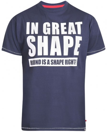 D555 Ronald T-shirt Navy - Tricouri - Tricouri Bărbați Mărimi Mari