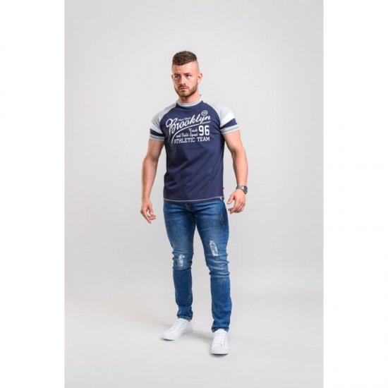 D555 Jones T-shirt Navy - Tricouri - Tricouri Bărbați Mărimi Mari