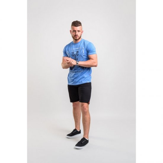 D555 Monty T-shirt Blue - Tricouri - Tricouri Bărbați Mărimi Mari