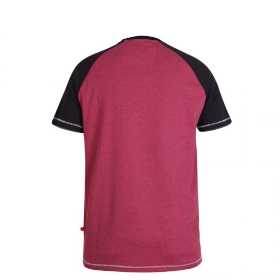 D555 Evans T-shirt Burgundy - Tricouri - Tricouri Bărbați Mărimi Mari