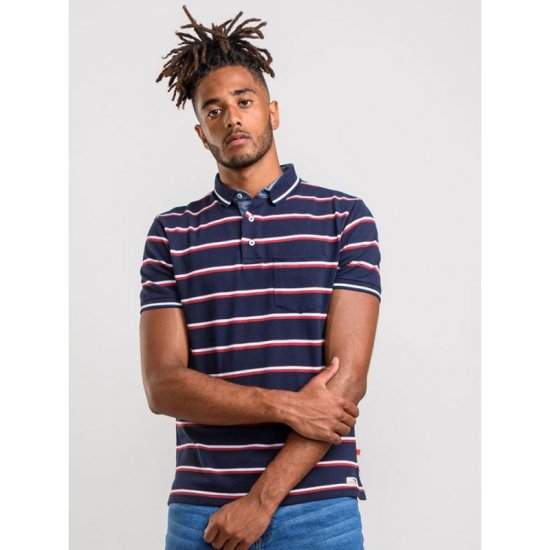 D555 Holmes Polo Navy - Tricouri polo - Tricouri Polo Bărbați Mărimi Mari