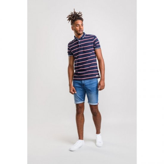 D555 Holmes Polo Navy - Tricouri polo - Tricouri Polo Bărbați Mărimi Mari