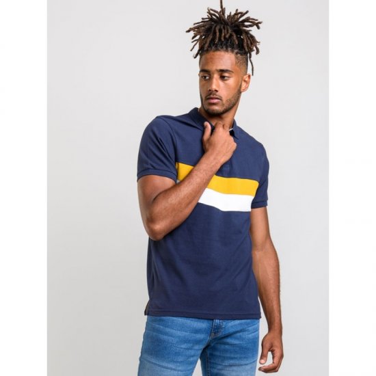 D555 Hopkins Polo Navy - Tricouri polo - Tricouri Polo Bărbați Mărimi Mari