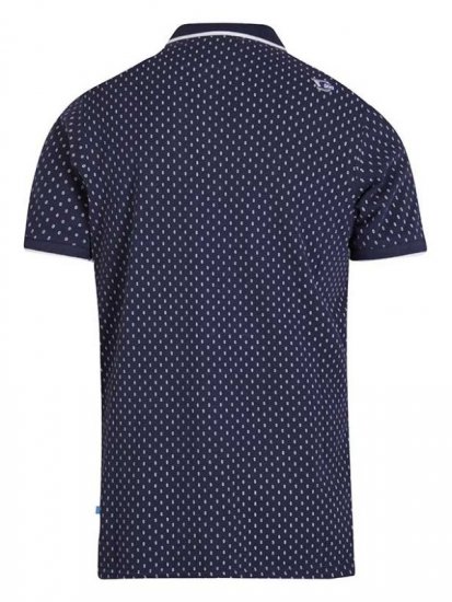 D555 Rogers Printed Polo Navy - Tricouri polo - Tricouri Polo Bărbați Mărimi Mari