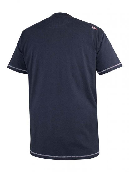 D555 Randwick San Francisco Printed T-Shirt Navy - Tricouri - Tricouri Bărbați Mărimi Mari