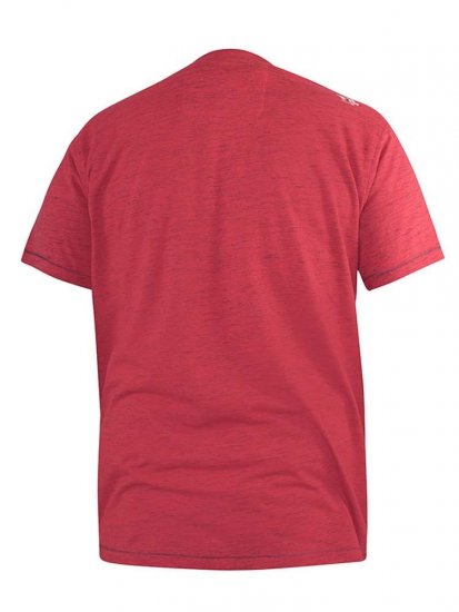 D555 Brisbane Santa Monica Route 66 Printed T-Shirt Red - Tricouri - Tricouri Bărbați Mărimi Mari