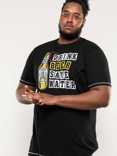 D555 Salford Save Water Drink Beer T-shirt Black - Tricouri - Tricouri Bărbați Mărimi Mari