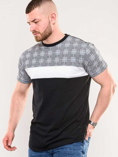 D555 Vista Couture Cut And Sew Curved Hem T-Shirt - Tricouri - Tricouri Bărbați Mărimi Mari