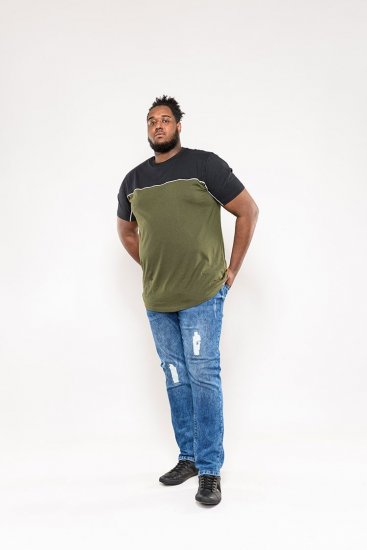 D555 Buckland Couture Cut And Sew Curved Hem T-Shirt - Tricouri - Tricouri Bărbați Mărimi Mari