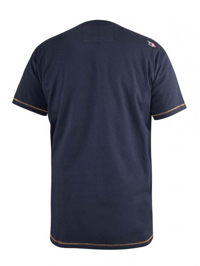 D555 Jasper Authentic Printed T-shirt Navy - Tricouri - Tricouri Bărbați Mărimi Mari