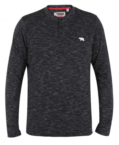 D555 Lavenham Long Sleeve Slub Grandad T-shirt - Tricouri - Tricouri Bărbați Mărimi Mari