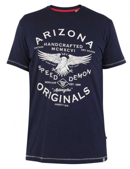 D555 Ashburton Printed T-Shirt - Tricouri - Tricouri Bărbați Mărimi Mari