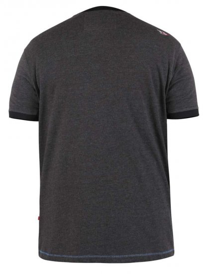 D555 Dowland T-Shirt With Ribbed Neck And Cuffs - Tricouri - Tricouri Bărbați Mărimi Mari