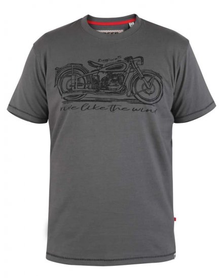 D555 Puxton Motorbike Printed T-Shirt - Tricouri - Tricouri Bărbați Mărimi Mari