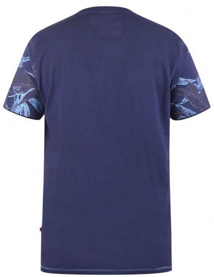 D555 BROMLEY Floral Panel Printed T-Shirt - Tricouri - Tricouri Bărbați Mărimi Mari