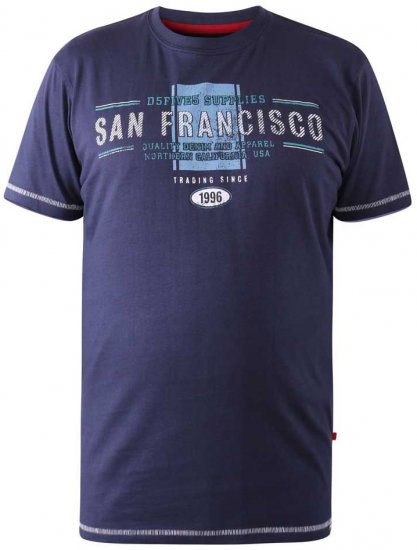 D555 WANSTEAD San Francisco T-Shirt - Tricouri - Tricouri Bărbați Mărimi Mari