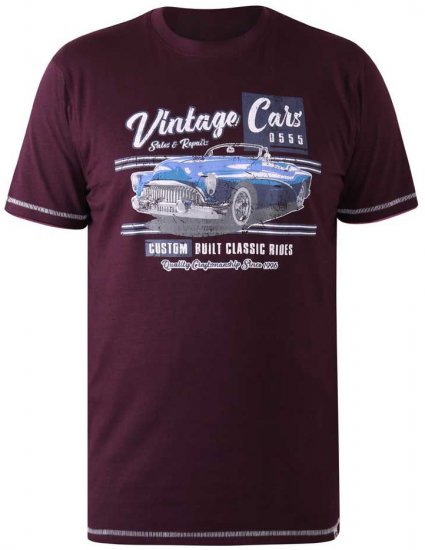 D555 BUCKHURST Vintage Cars T-Shirt - Tricouri - Tricouri Bărbați Mărimi Mari