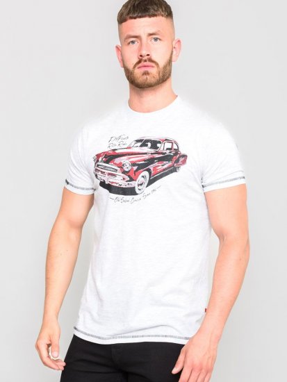 D555 LOUGHTON Old School Car T-Shirt - Tricouri - Tricouri Bărbați Mărimi Mari
