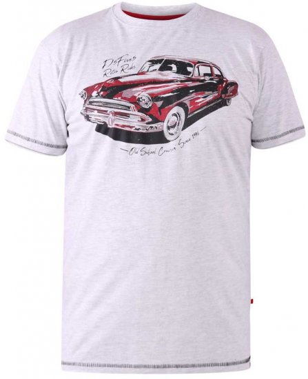 D555 LOUGHTON Old School Car T-Shirt - Tricouri - Tricouri Bărbați Mărimi Mari
