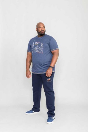 D555 DEBDEN NYC Night Skyline T-Shirt - Tricouri - Tricouri Bărbați Mărimi Mari