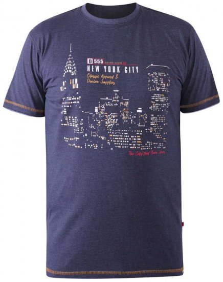 D555 DEBDEN NYC Night Skyline T-Shirt - Tricouri - Tricouri Bărbați Mărimi Mari