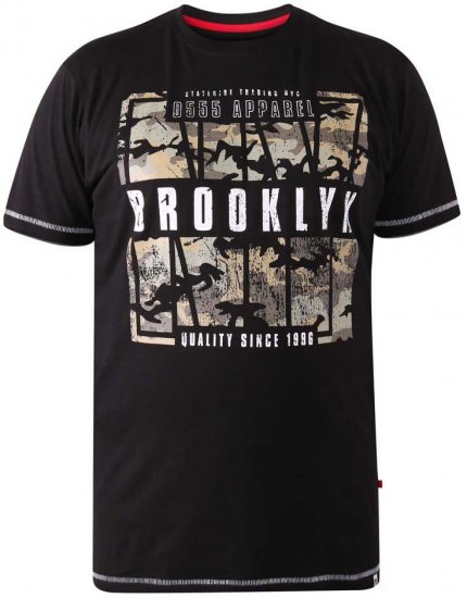 D555 BRICKET Camo Brooklyn T-Shirt - Tricouri - Tricouri Bărbați Mărimi Mari
