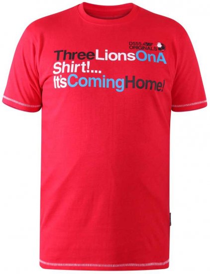 D555 LIONS England T-shirt - Tricouri - Tricouri Bărbați Mărimi Mari