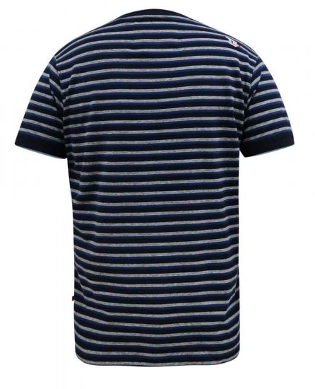 D555 Beamont Jacquard Stripe T-Shirt - Tricouri - Tricouri Bărbați Mărimi Mari