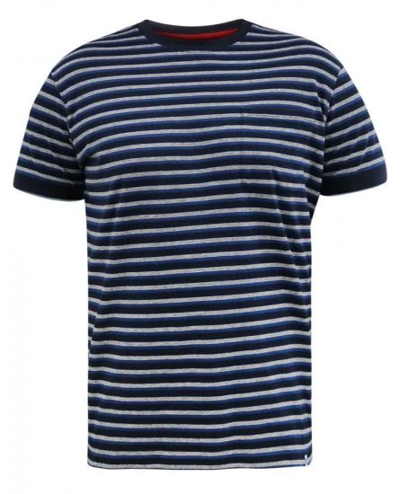 D555 Beamont Jacquard Stripe T-Shirt - Tricouri - Tricouri Bărbați Mărimi Mari