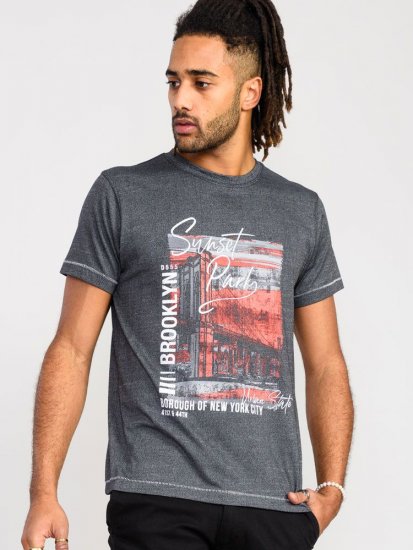 D555 Bramfield Sunset Park Brooklyn Printed T-Shirt - Tricouri - Tricouri Bărbați Mărimi Mari