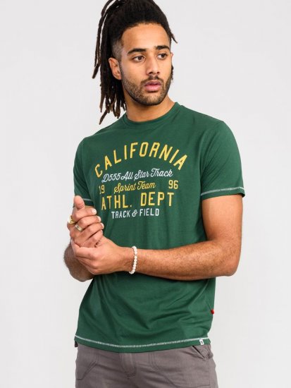 D555 Parnwell California Athletics Printed T-Shirt - Tricouri - Tricouri Bărbați Mărimi Mari