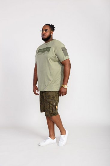 D555 Yarwell Printed T-Shirt With Sleeve Pocket - Tricouri - Tricouri Bărbați Mărimi Mari