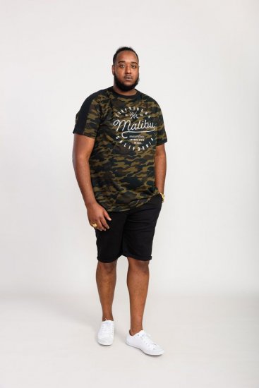 D555 Sullivan Ao Camo T-Shirt With Chest Print - Tricouri - Tricouri Bărbați Mărimi Mari
