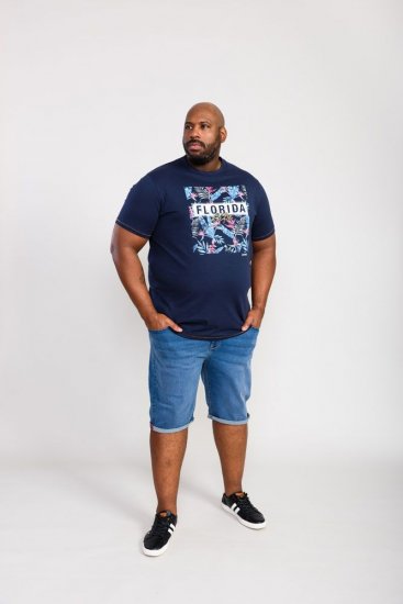 D555 Prestwick Florida Floral Printed T-Shirt - Tricouri - Tricouri Bărbați Mărimi Mari