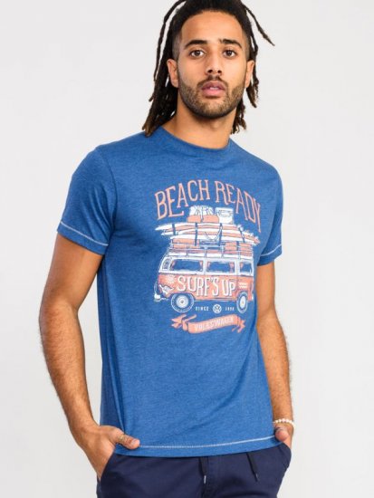 D555 Tavistock Official VW Surf'S Up Printed T-Shirt - Tricouri - Tricouri Bărbați Mărimi Mari
