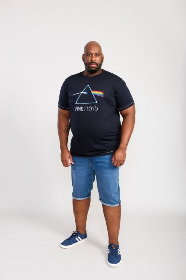 D555 Eclipse Official Pink Floyd Printed Crew Neck T-Shirt - Tricouri - Tricouri Bărbați Mărimi Mari