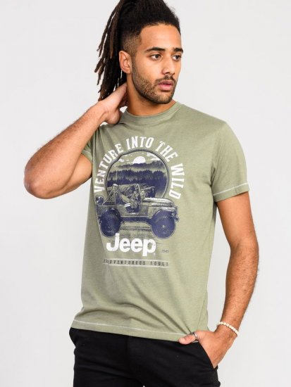 D555 Hibbert Official Jeep Printed T-Shirt - Tricouri - Tricouri Bărbați Mărimi Mari