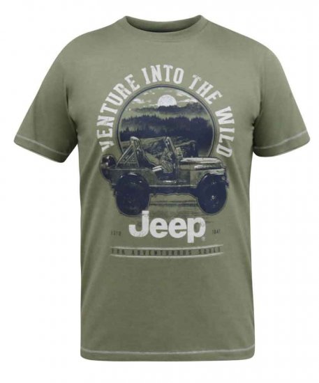 D555 Hibbert Official Jeep Printed T-Shirt - Tricouri - Tricouri Bărbați Mărimi Mari