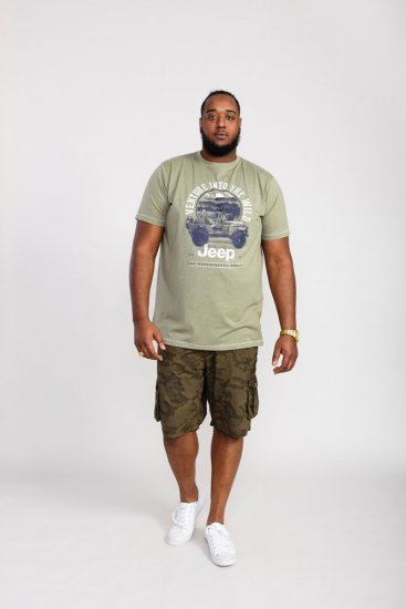 D555 Hibbert Official Jeep Printed T-Shirt - Tricouri - Tricouri Bărbați Mărimi Mari