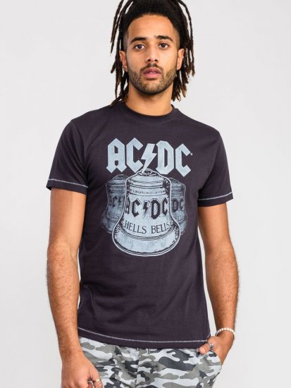 D555 Highway Official AC/DC Hells Bells Printed T- Shirt - Tricouri - Tricouri Bărbați Mărimi Mari
