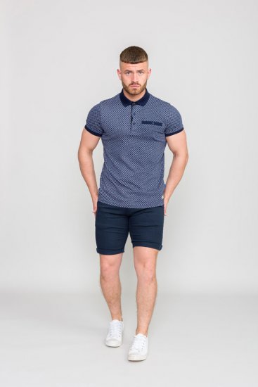 D555 AXFORD Print Polo Shirt - Tricouri polo - Tricouri Polo Bărbați Mărimi Mari