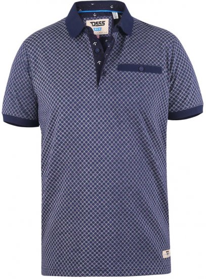 D555 AXFORD Print Polo Shirt - Tricouri polo - Tricouri Polo Bărbați Mărimi Mari
