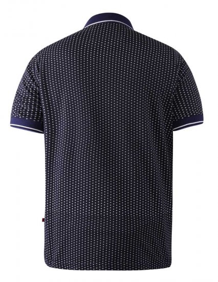 D555 Battersea Polo Shirt With Chest Embroidery Navy - Tricouri polo - Tricouri Polo Bărbați Mărimi Mari