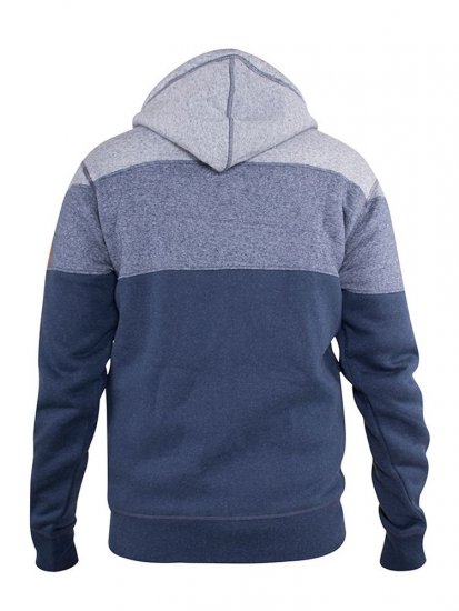 D555 Columbus Cut And Sew Panelled Zip Through Hoody Blue - Pulovere & hanorace - Pulovere & Hanorace Bărbați Mărimi Mari