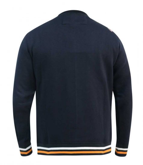 D555 Marlow Printed Crew Neck Sweatshirt Navy - Pulovere & hanorace - Pulovere & Hanorace Bărbați Mărimi Mari
