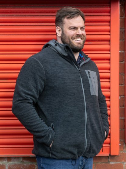 D555 Daly Quarter Zip Fleece Sweatshirt Negru/Gri - Pulovere & hanorace - Pulovere & Hanorace Bărbați Mărimi Mari