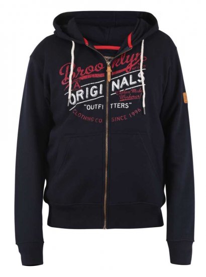 D555 Zennor Navy Hoodie - Pulovere & hanorace - Pulovere & Hanorace Bărbați Mărimi Mari
