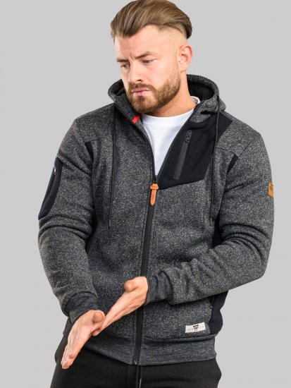 D555 Crofton Hoodie With Sherpa Lining - Pulovere & hanorace - Pulovere & Hanorace Bărbați Mărimi Mari