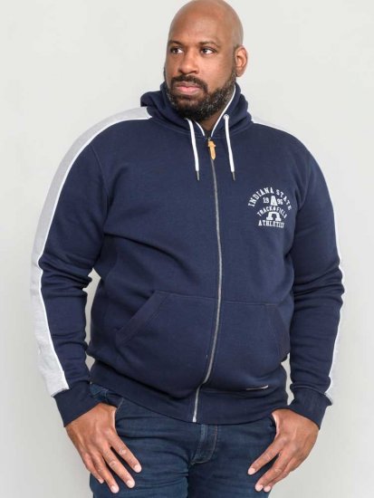 D555 Eaton Full Zip Hoodie Navy - Pulovere & hanorace - Pulovere & Hanorace Bărbați Mărimi Mari